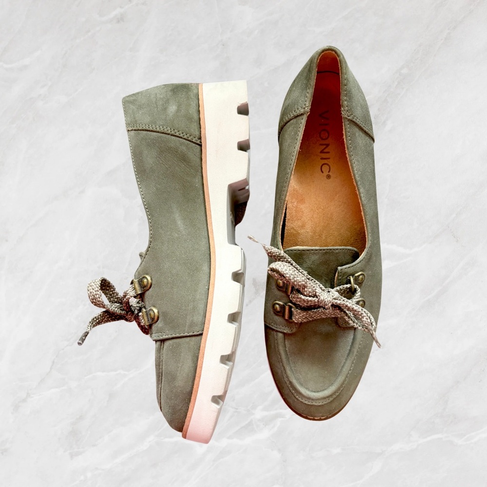 Vionic Teagan - Moss Green Loafers s6